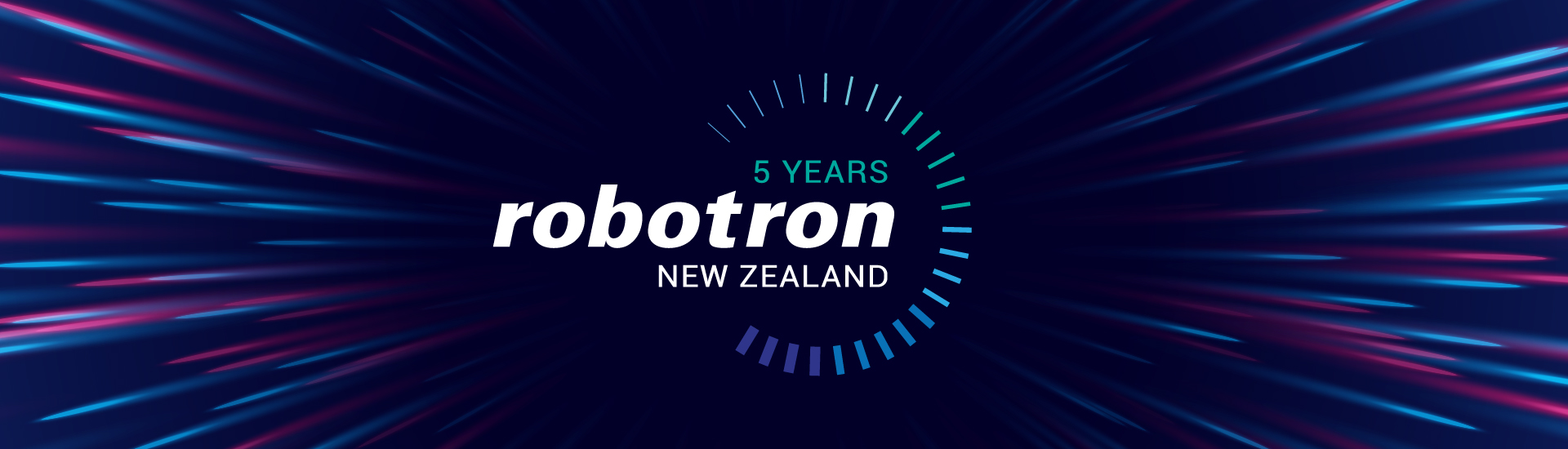 Jubilee Banner 5 years Robotron New Zealand